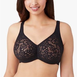 Wacoal black unlined lace bra - 38 DD (E)